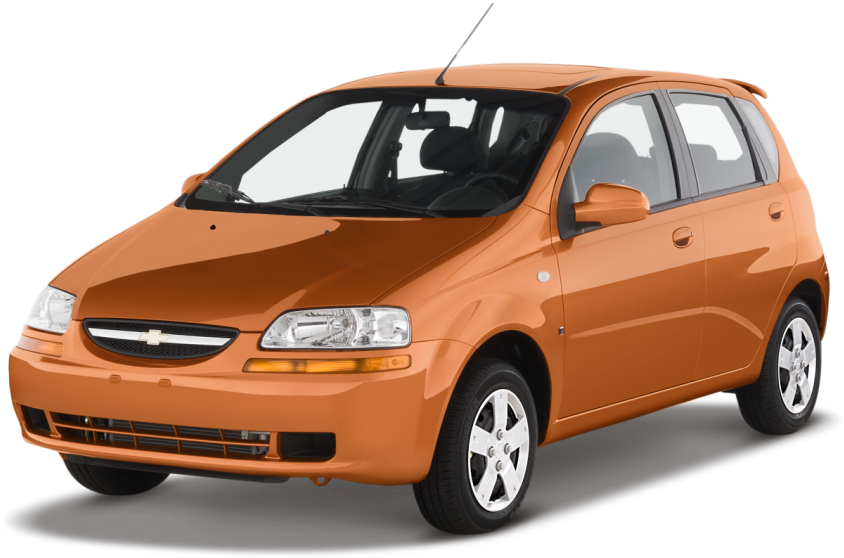 Chevrolet Compact Hatchback Orange PNG Image