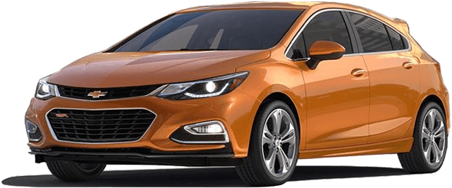 Chevrolet Cruze Orange Side View PNG Image