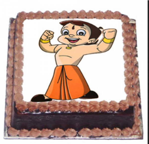 Chhota Bheem Cake Design PNG Image