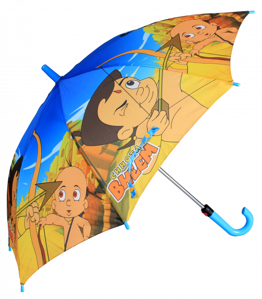 Chhota Bheem Character Umbrella PNG Image