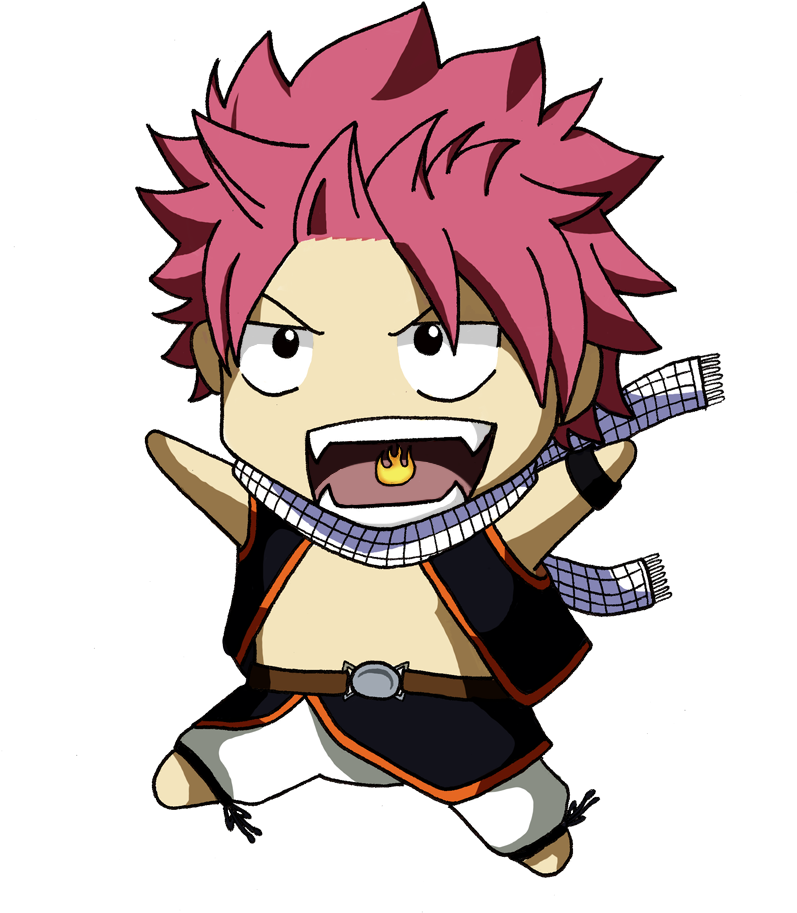 Chibi Anime Character Pink Hair PNG Image