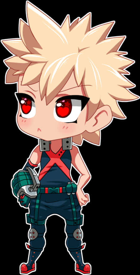 Chibi Bakugou My Hero Academia PNG Image