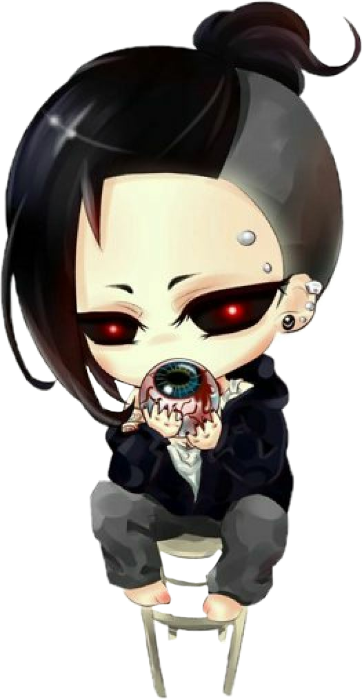 Chibi Cyberpunk Character PNG Image