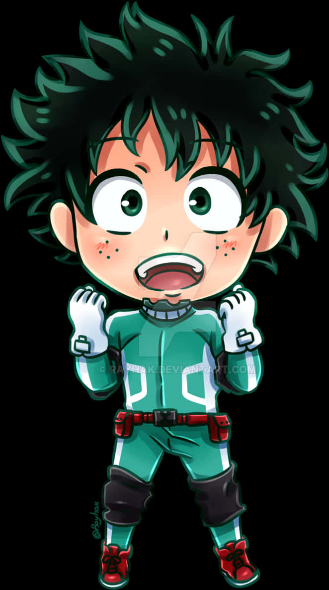 Chibi Deku Illustration PNG Image