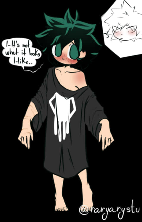 Chibi Dekuin Oversized Shirt PNG Image