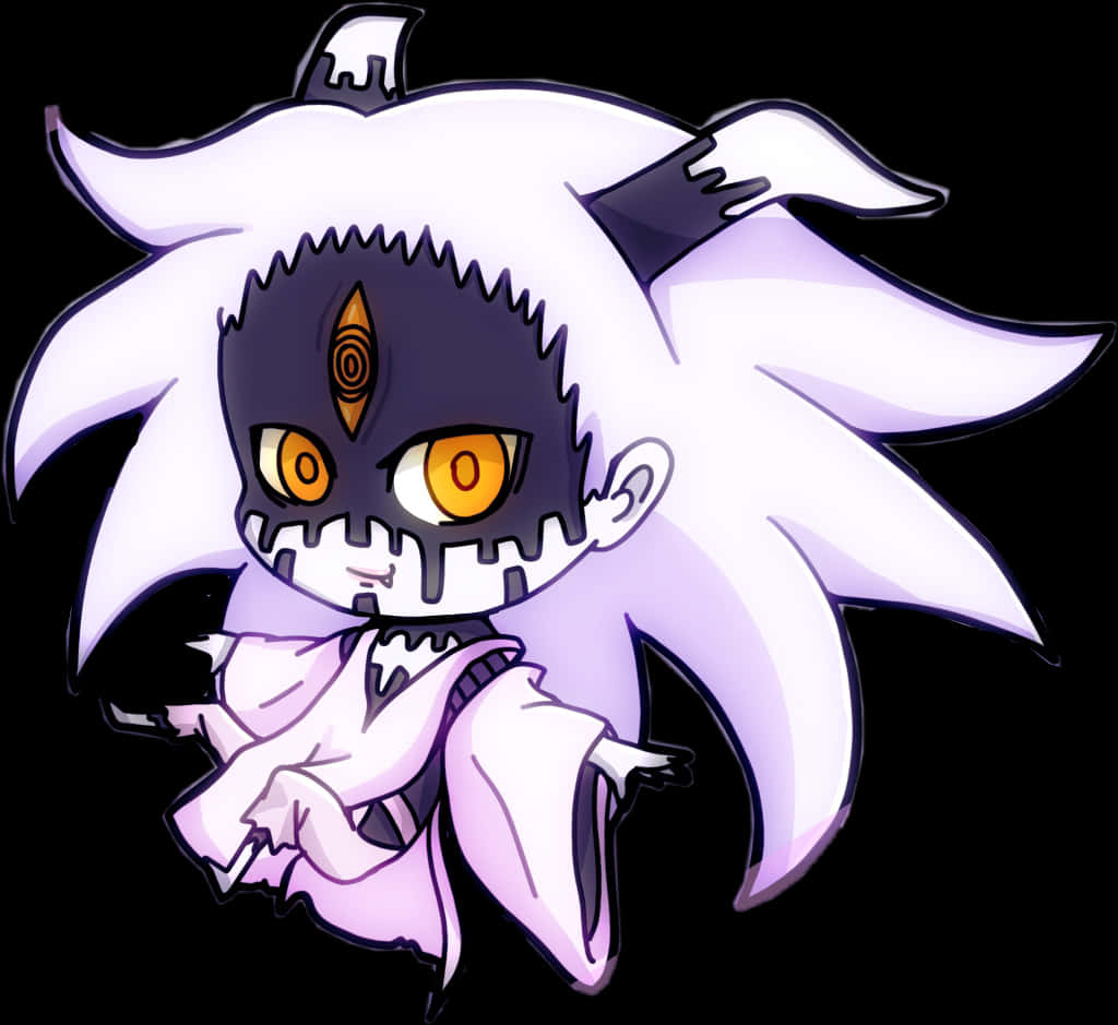 Chibi Ghostly Character Art PNG Image