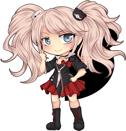 Chibi Junko Enoshima Cute Pose PNG Image