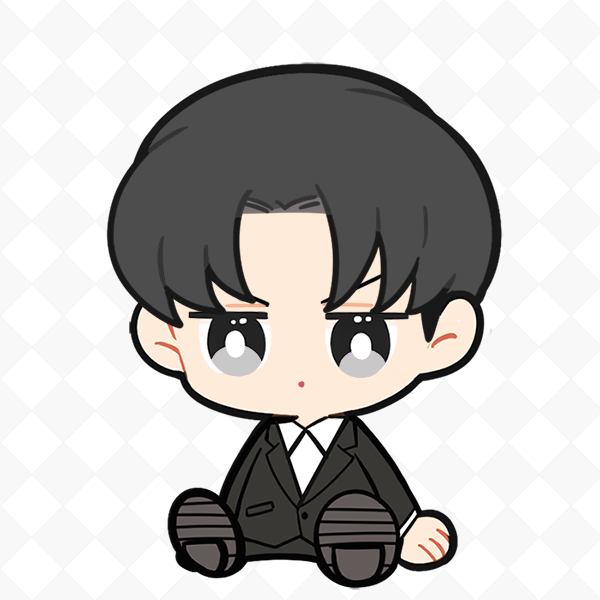 Chibi Levi Ackerman Cute Illustration PNG Image