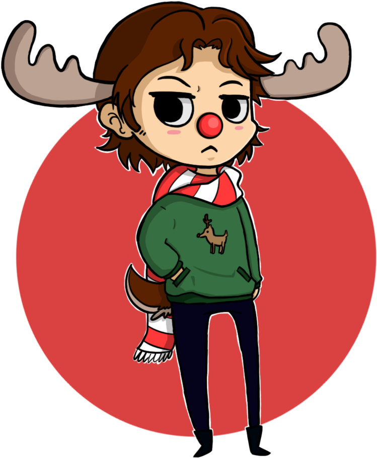 Chibi Reindeer Character Illustration PNG Image