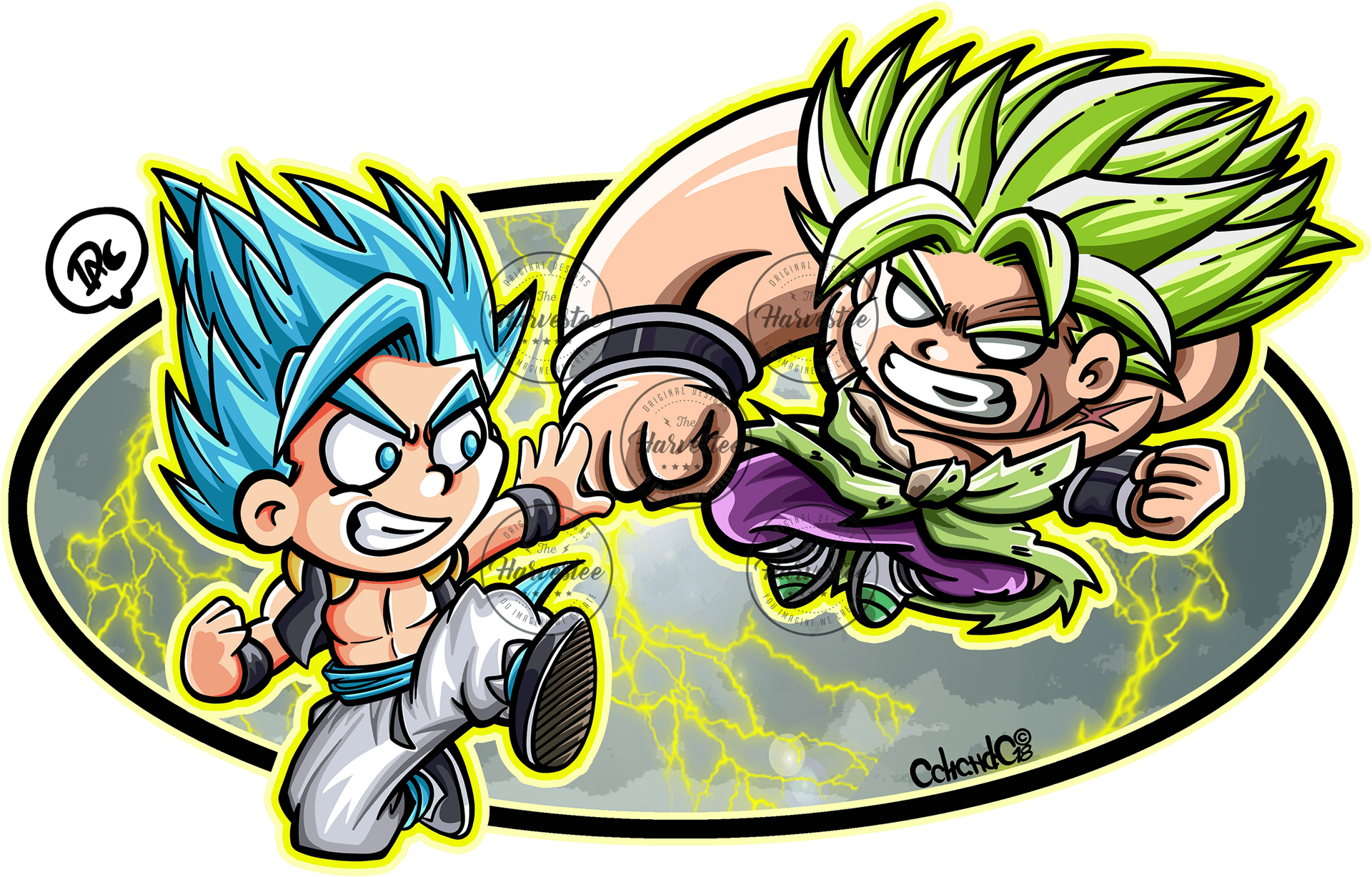 Chibi_ Saiyans_ Showdown PNG Image