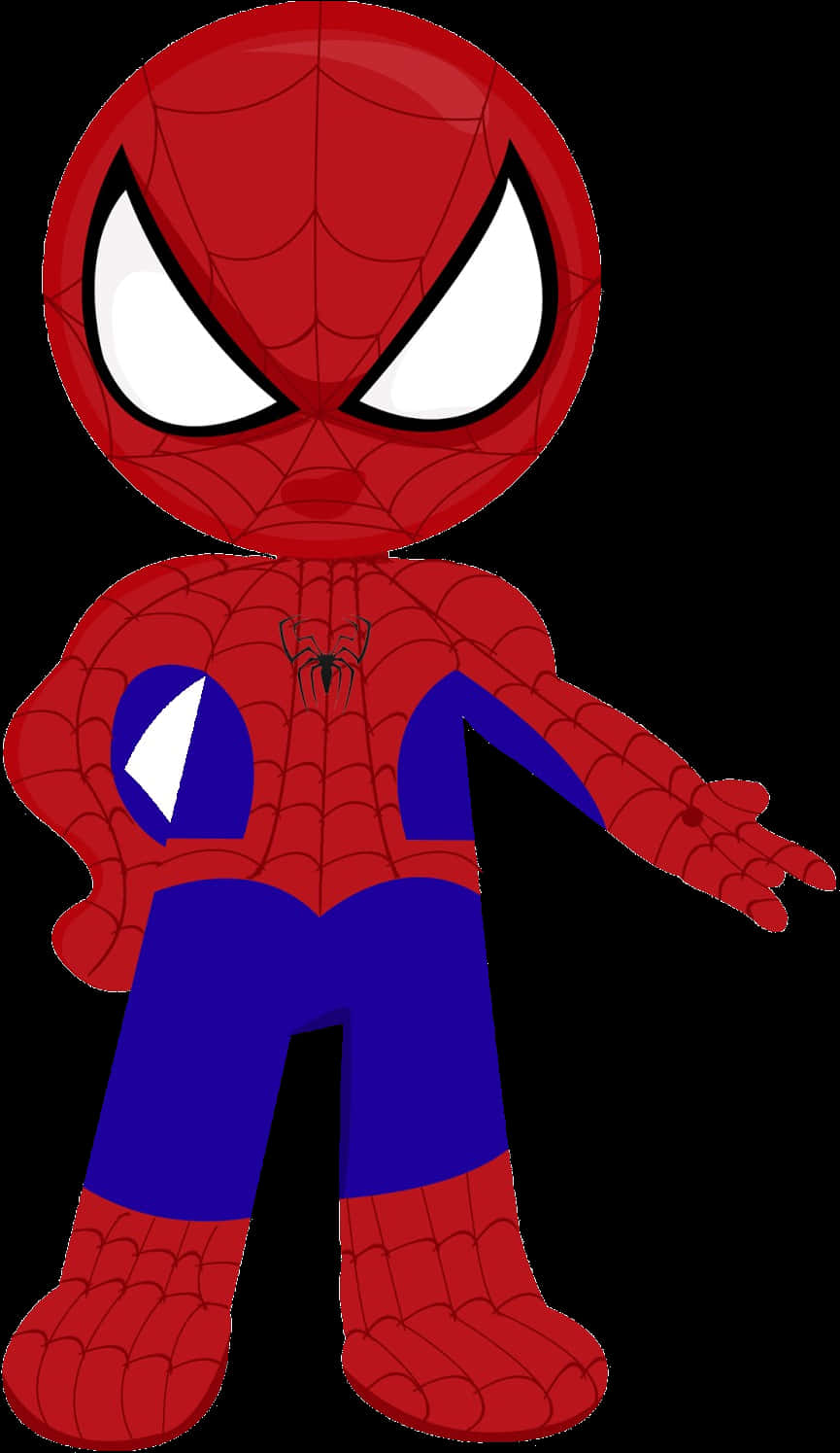 Chibi Spiderman Pose PNG Image