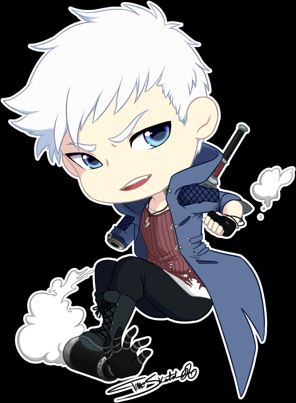 Chibi_ Style_ Anime_ Devil_ Character PNG Image