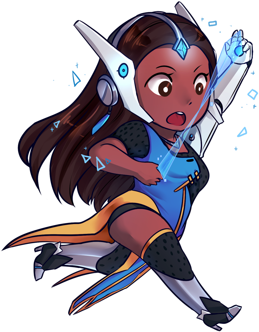 Chibi Symmetra Overwatch Art PNG Image