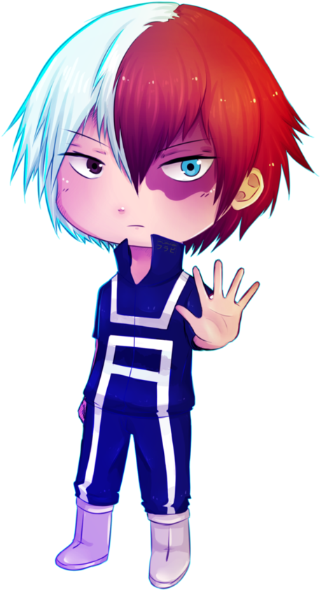 Chibi Todoroki Half Half Hero PNG Image