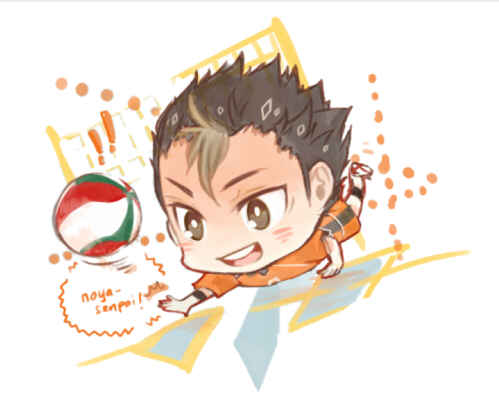 Chibi Volleyball Player Haikyuu PNG Image