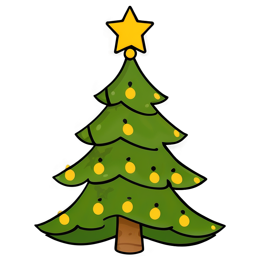 Chic Christmas Tree Outline Png 06132024 PNG Image