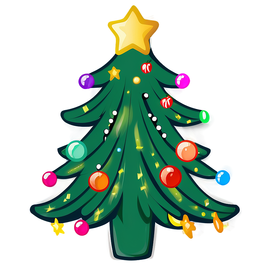 Chic Christmas Tree Outline Png Ojn PNG Image