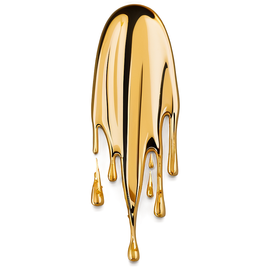 Chic Gold Glitter Drip Png 06282024 PNG Image