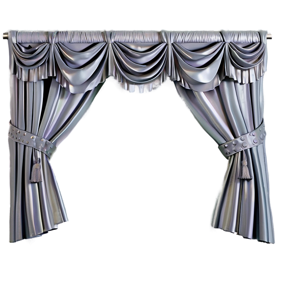 Chic Grey Curtain Png 05252024 PNG Image