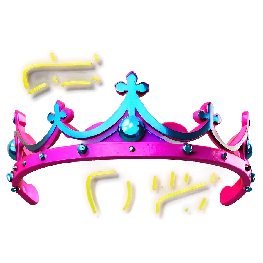 Chic Neon Crown Png Ato14 PNG Image