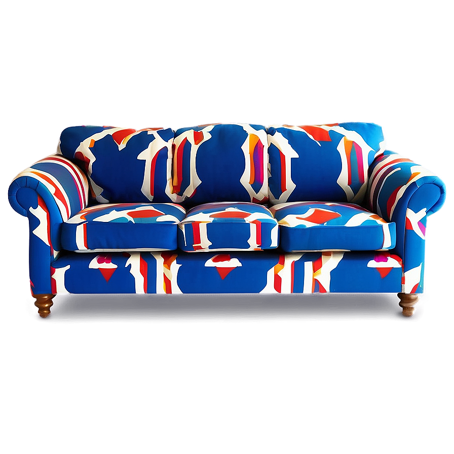 Chic Patterned Couch Png 84 PNG Image