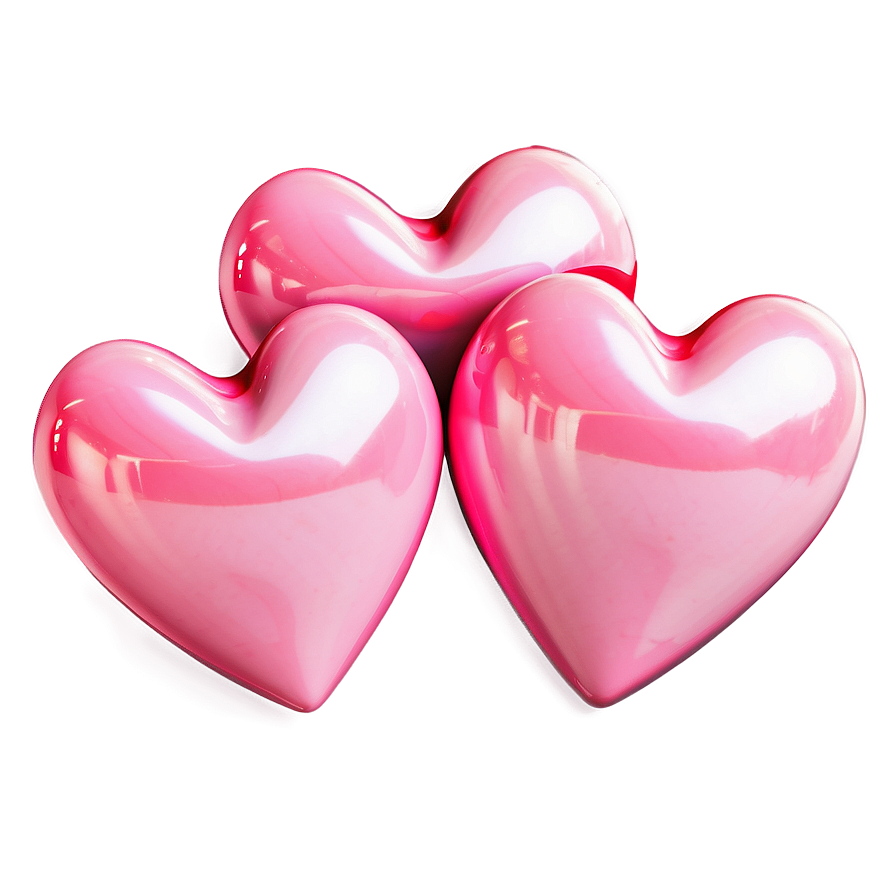 Chic Pink Hearts Png 85 PNG Image