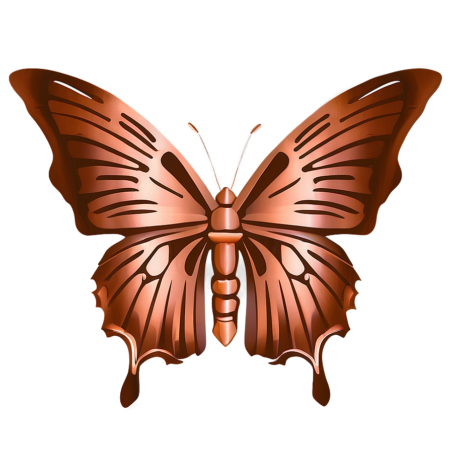 Chic Rose Gold Butterfly Png 25 PNG Image