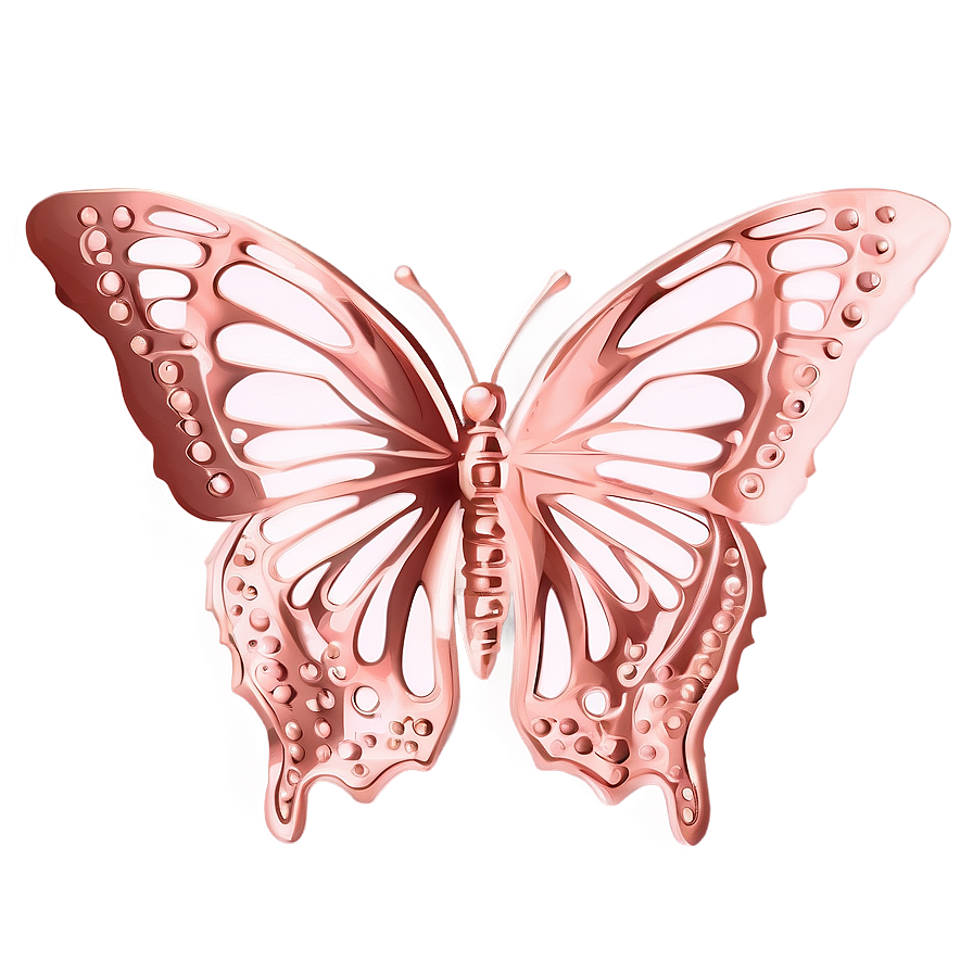 Chic Rose Gold Butterfly Png 38 PNG Image