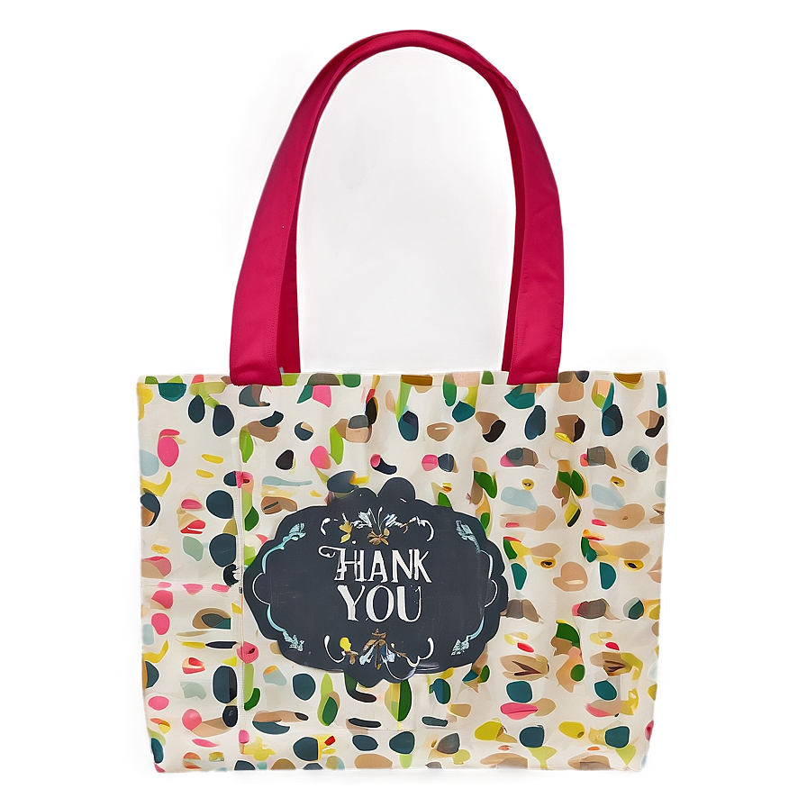 Chic Thank You Shopping Bag Png 3 PNG Image