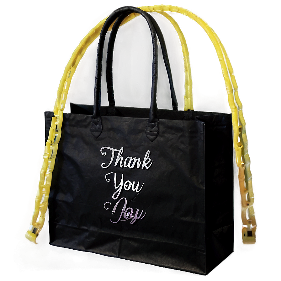 Chic Thank You Shopping Bag Png Hxj PNG Image