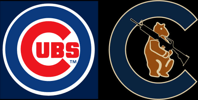 Chicago Cubs Logo Comparison PNG Image