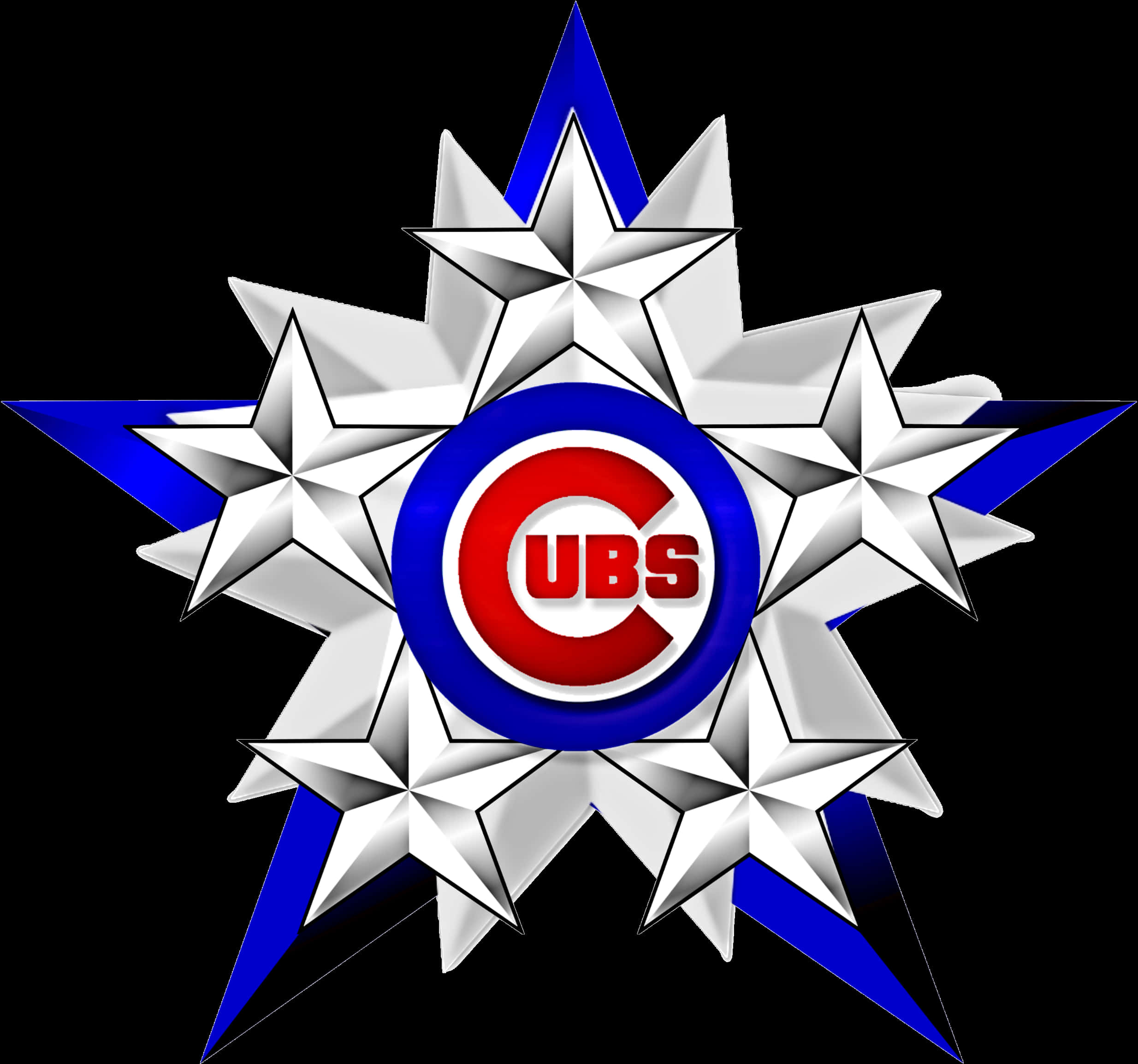 Chicago Cubs Logo Starburst Design PNG Image