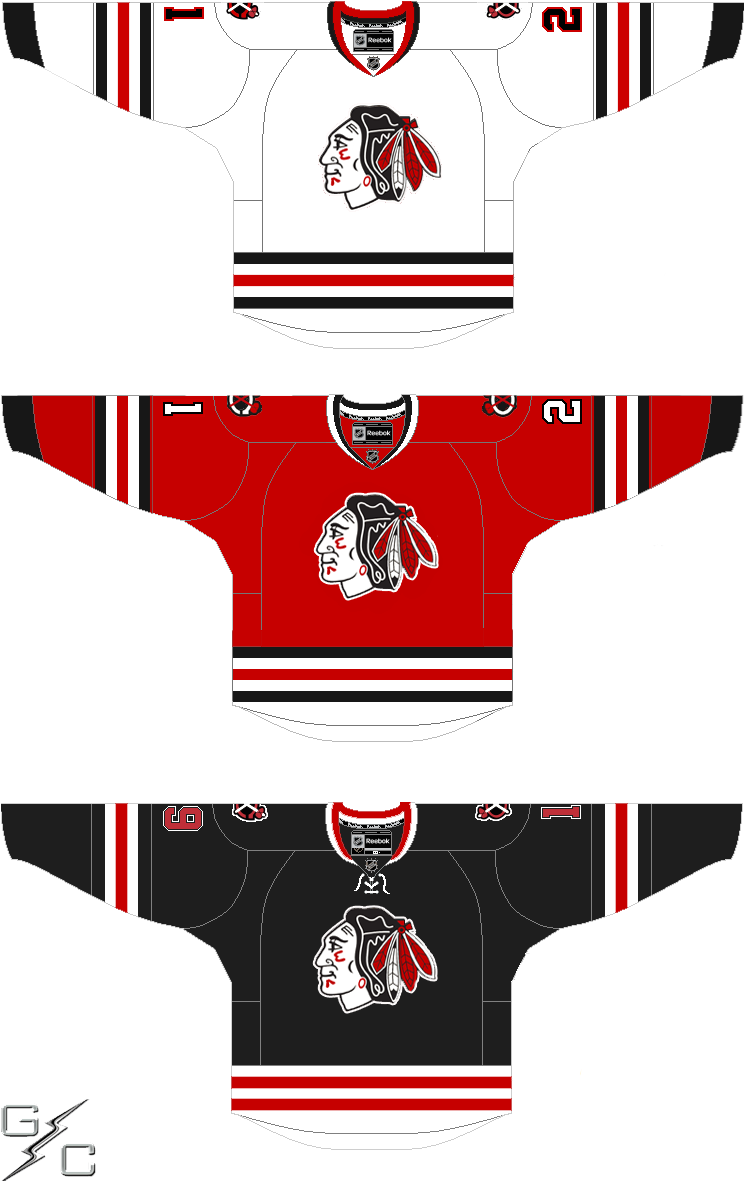 Chicago Hockey Jerseys Design PNG Image