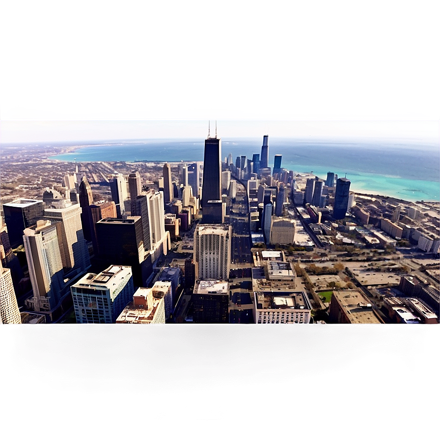 Chicago Loop Aerial View Png Pjy PNG Image