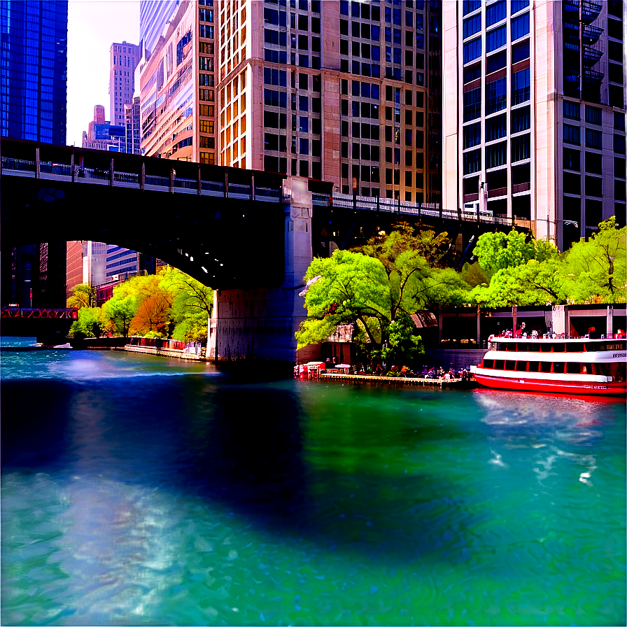 Chicago Riverwalk View Png Ygj83 PNG Image