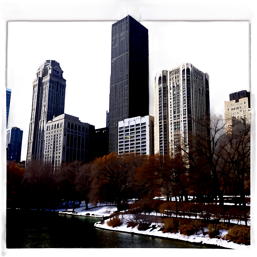 Chicago Winter Scene Png 06202024 PNG Image