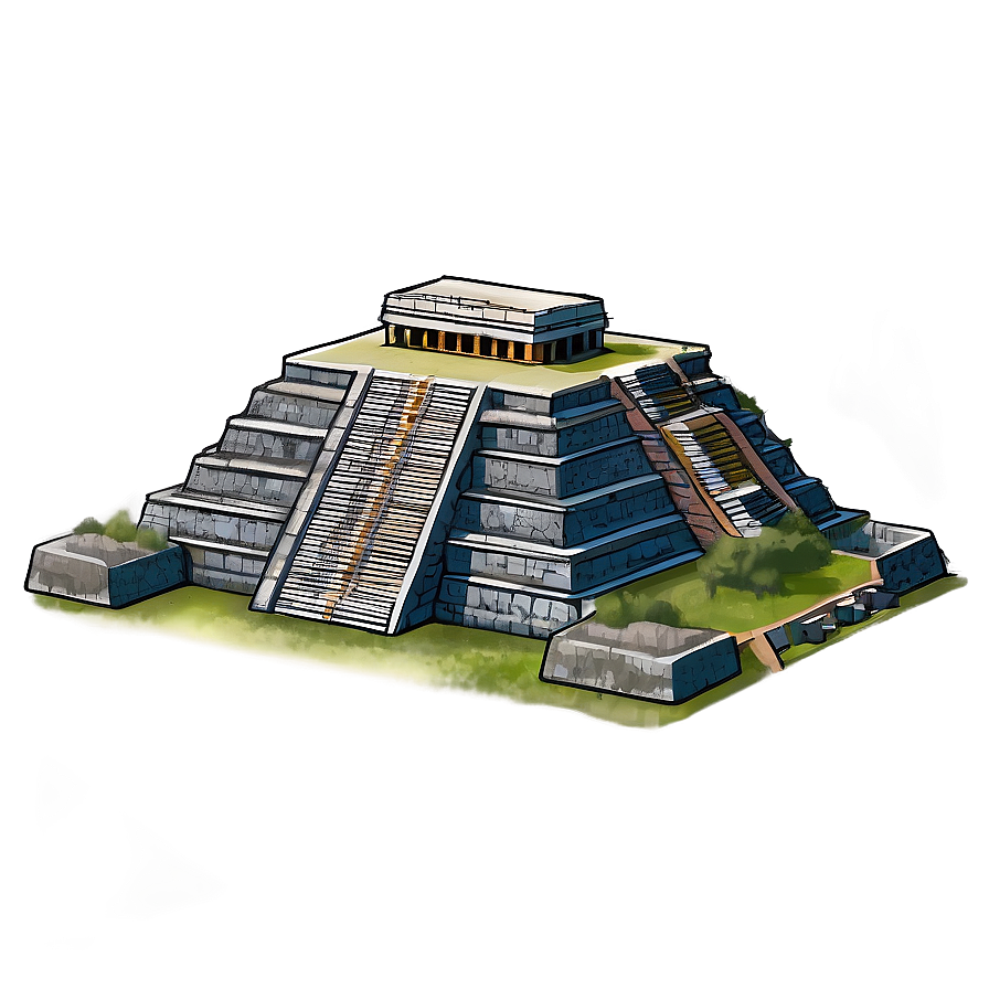 Chichen Itza Birds Eye View Png Drj45 PNG Image