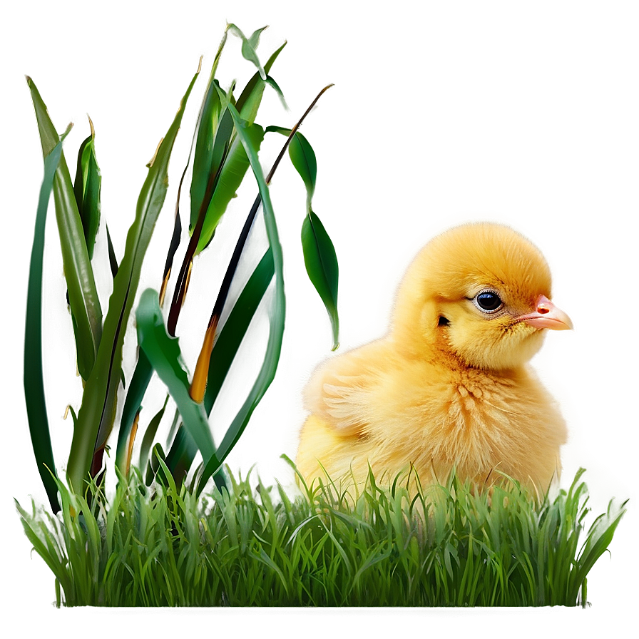 Chick In Grass Png Qps31 PNG Image