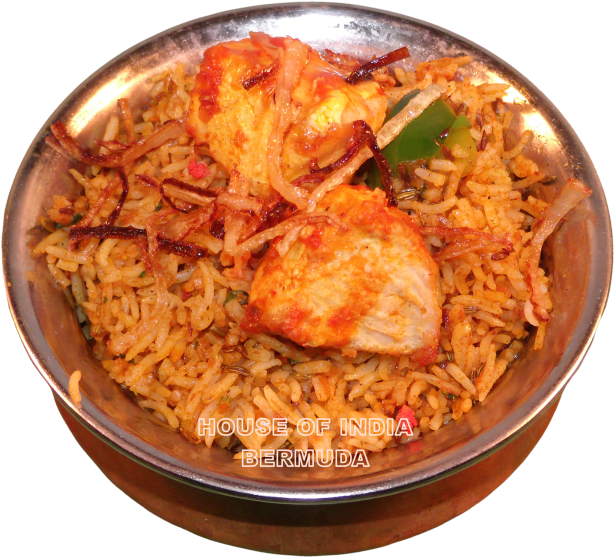 Chicken Biryani Houseof India Bermuda PNG Image