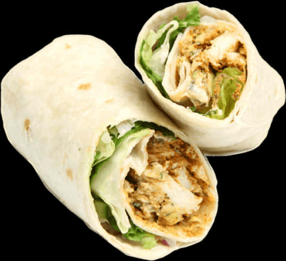 Chicken Shawarma Wrap Delicious PNG Image