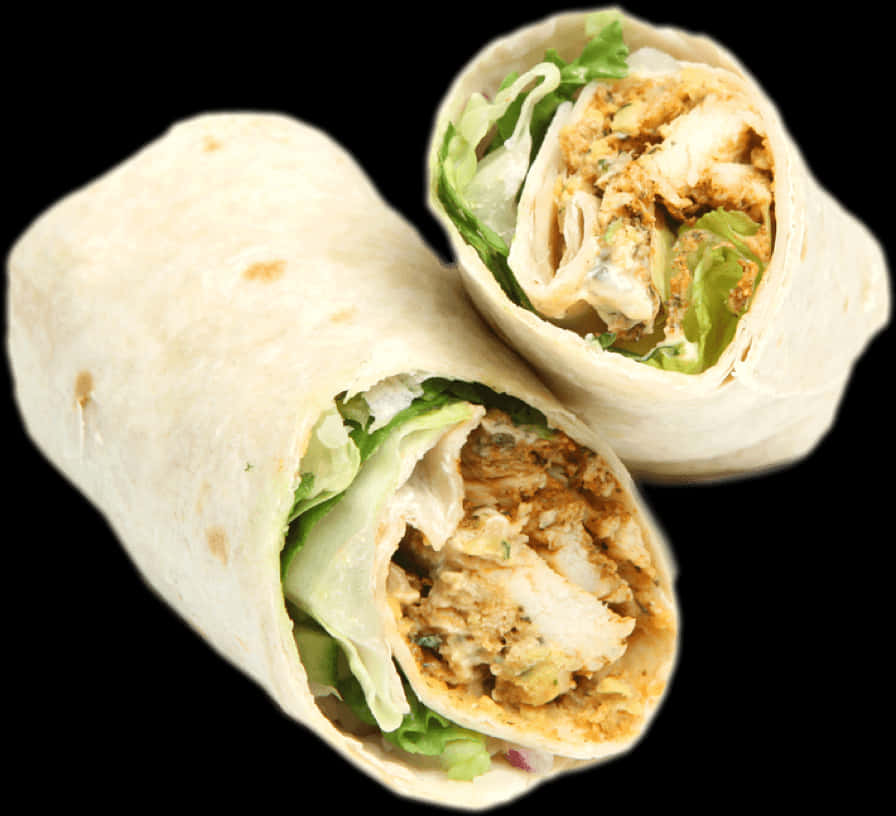 Chicken Shawarma Wrap Delicious PNG Image