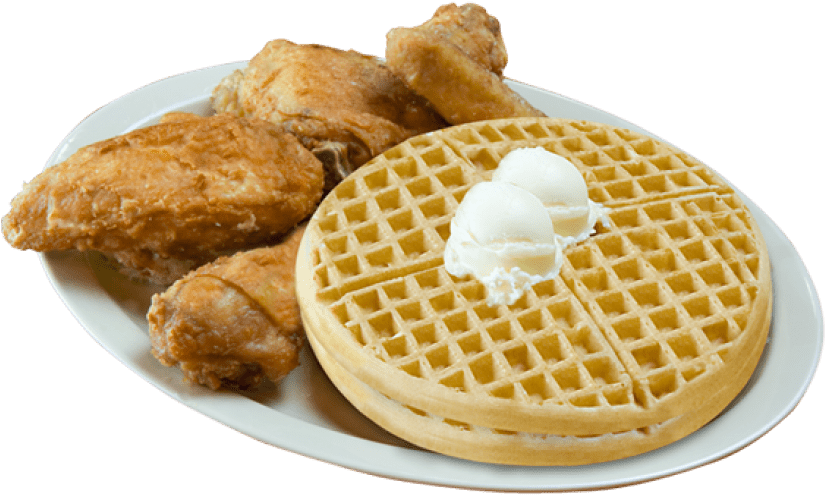 Chickenand Waffles Classic Combo PNG Image