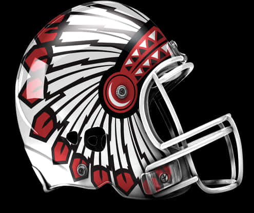 Chiefs Themed Football Helmet PNG Image