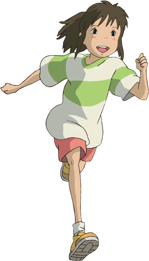 Chihiro Running Spirited Away PNG Image