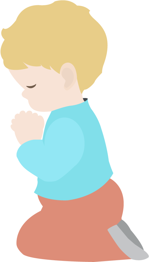 Child Praying Illustration PNG Image