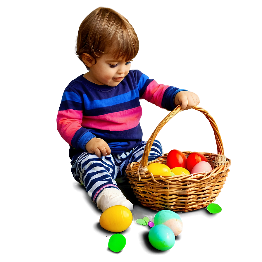 Child With Easter Eggs Png 05242024 PNG Image