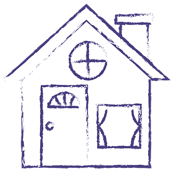 Childlike Drawingof House PNG Image