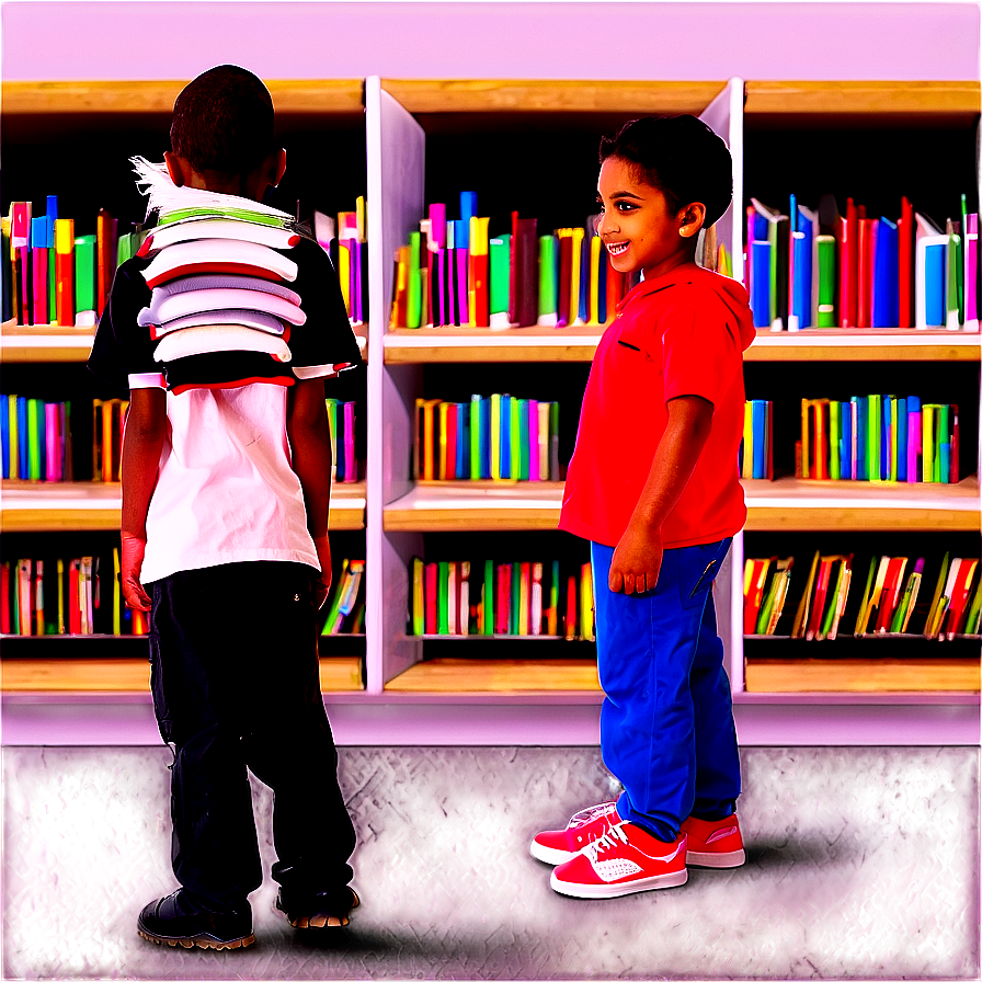 Children In Library Png Snq51 PNG Image