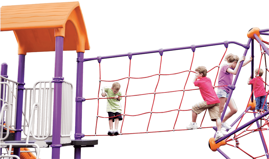 Children Playingon Playground Equipment PNG Image