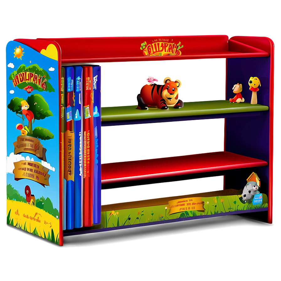 Children's Books Shelf Png 11 PNG Image